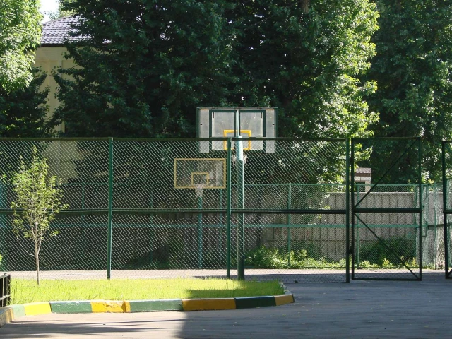 Profile of the basketball court School #, Moscow, Russia