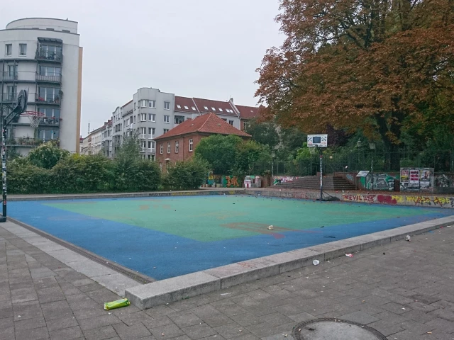 Profile of the basketball court Park Fiction, Hamburg, Germany