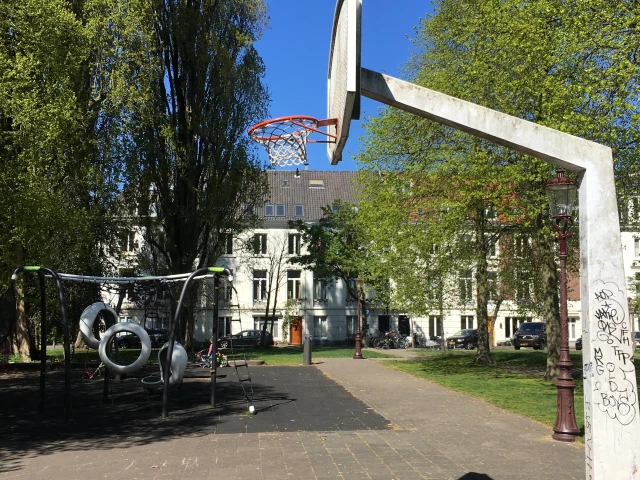 Profile of the basketball court Plantage Muidergracht, Amsterdam, Netherlands