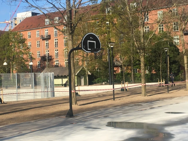 Profile of the basketball court Enghaveparken, Copenhagen, Denmark