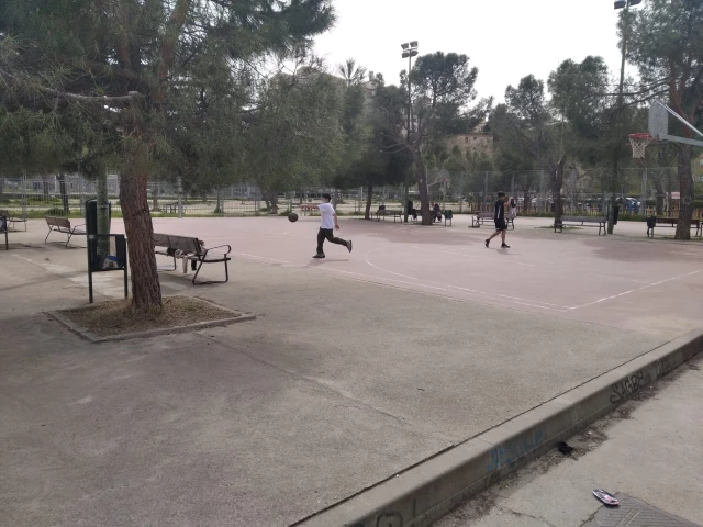 Profile of the basketball court Parque de Aluche, Madrid, Spain