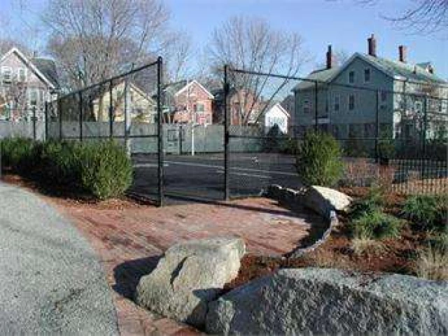 Profile of the basketball court Dana Square, Cambridge, MA, United States