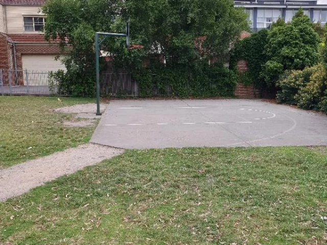 Profile of the basketball court Oxley Rd/Dean Ave, Hawthorn, Australia
