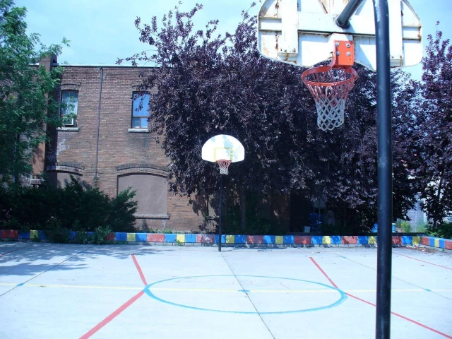 Profile of the basketball court Mulock Parkette, Toronto, Canada