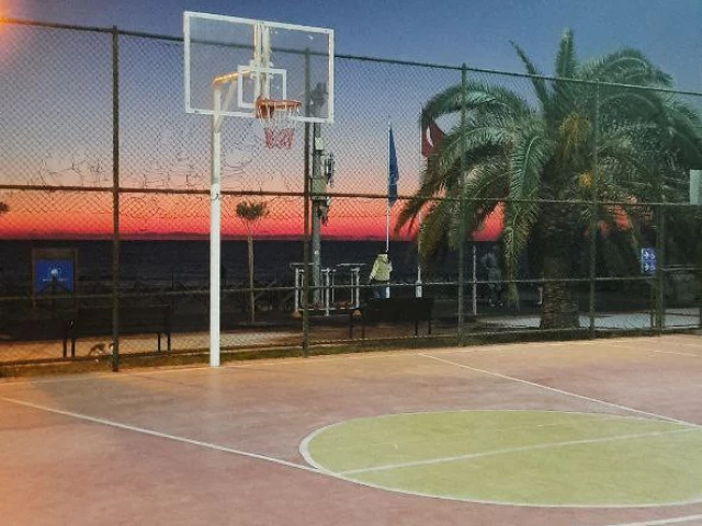 Profile of the basketball court Atatürk Park, Alanya, Turkey
