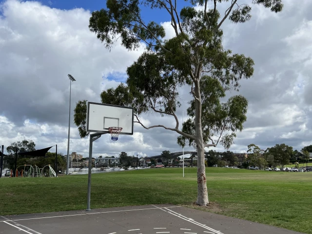 Profile of the basketball court Drummoyne Oval, Drummoyne, Australia
