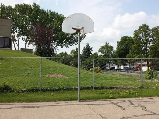 Profile of the basketball court William D. Cuts School, St. Albert, Canada