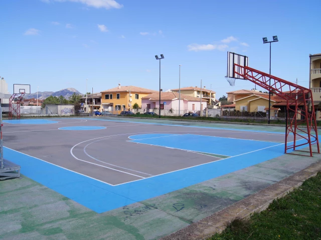 Profile of the basketball court datome, Olbia, Italy