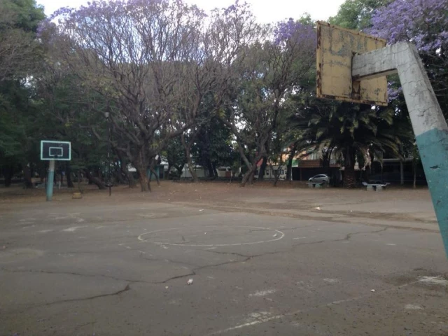 Profile of the basketball court Parque Chapulín, Mexico City, Mexico