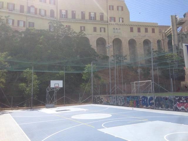 Profile of the basketball court Terrapieno Playground, Cagliari, Italy
