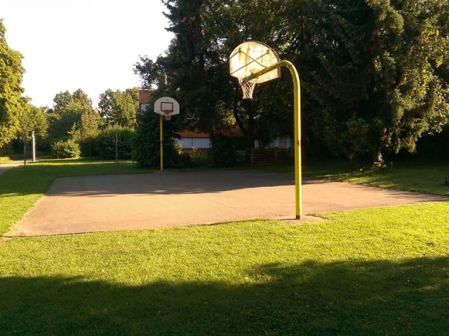 Profile of the basketball court Friedhofstraße, Neckarhalle, Realschule, Obrigheim, Germany