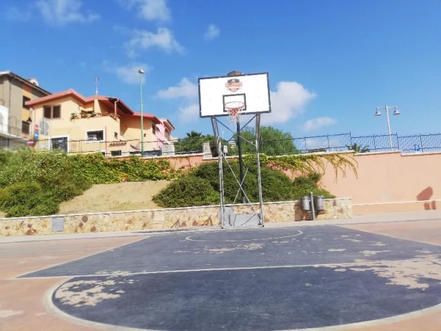 Profile of the basketball court Via del Mare, Villasimius, Italy