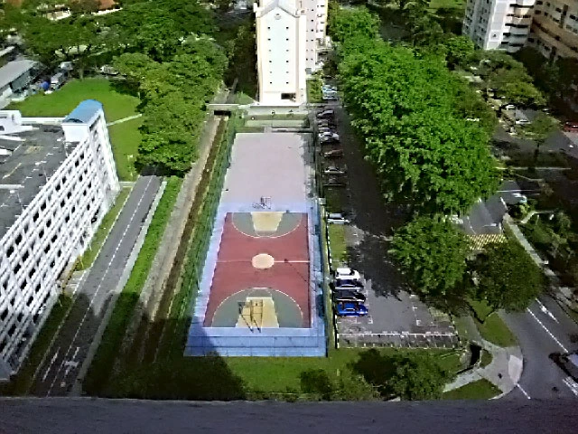 A basketball court in Singapore.