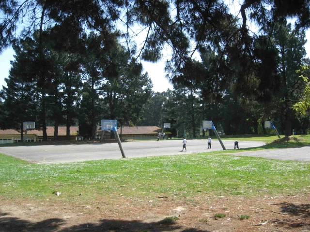 Profile of the basketball court Parque de Haciadama, A Coruña, Spain