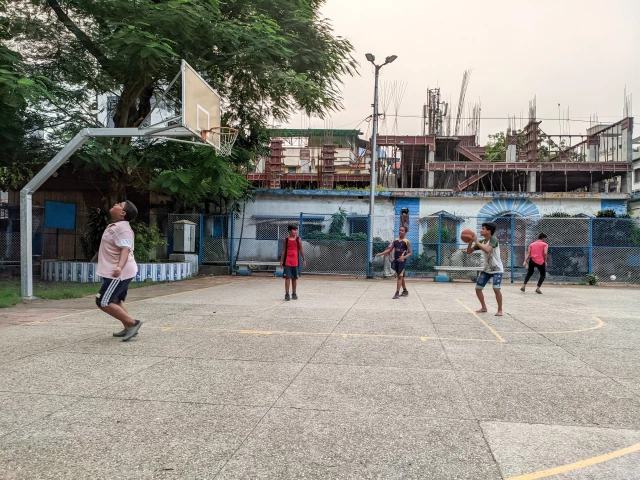 Profile of the basketball court Chetla Park, Kolkata, India