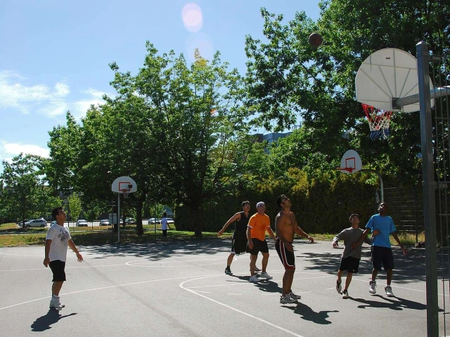 Outdoor basketball court at UBC