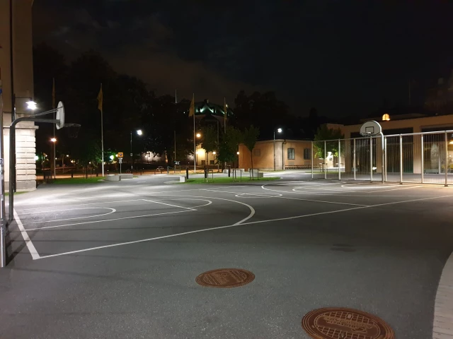Profile of the basketball court Karolinska gymnasiet, Örebro, Sweden