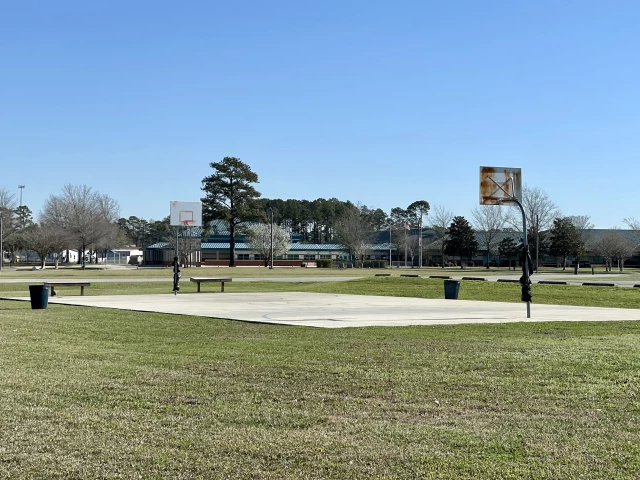 Profile of the basketball court Swansboro High School, Swansboro, NC, United States