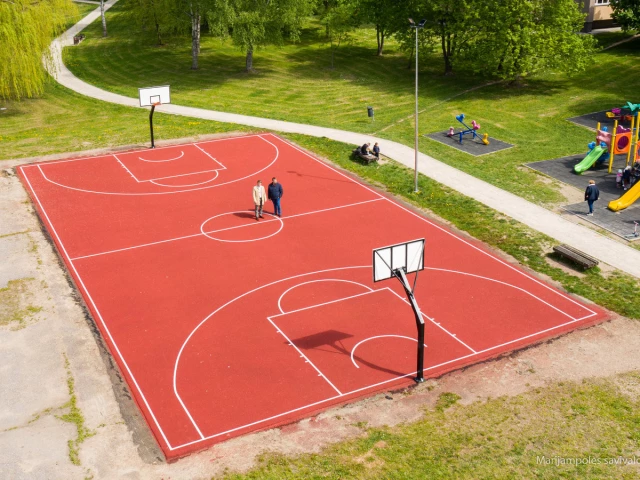Profile of the basketball court Simtines court, Marijampolė, Lithuania