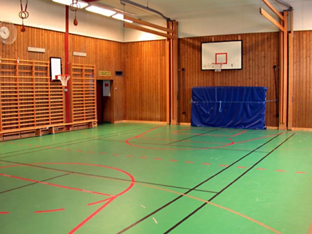 Profile of the basketball court Ersmarks skolas gymnastiksal, Umeå, Sweden