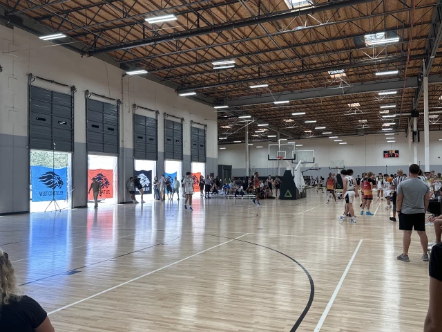 Profile of the basketball court AIM Sports Comlex, Seal Beach, CA, United States