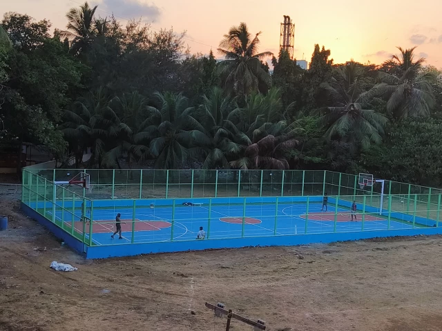Profile of the basketball court TNMC Basketball Court, Mahalakshmi, India