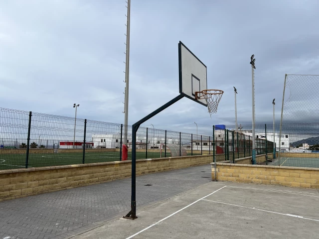 Profile of the basketball court Parque Feria, Tarifa, Spain