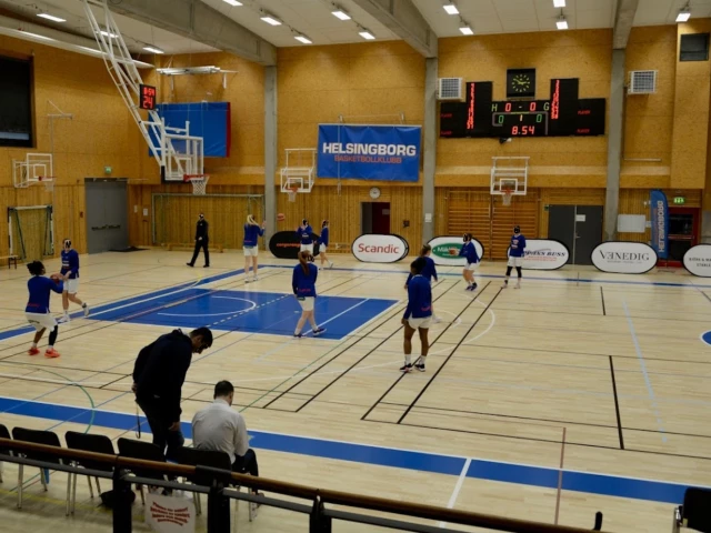 Profile of the basketball court Gustav Adolfshallen, Helsingborg, Sweden