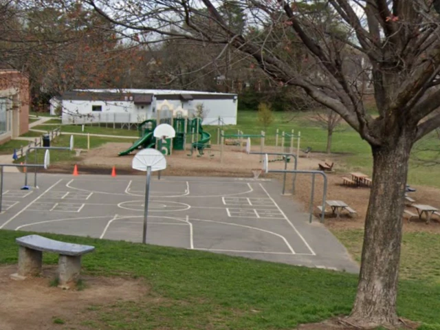 Profile of the basketball court Nottingham Elementary School, Arlington, VA, United States