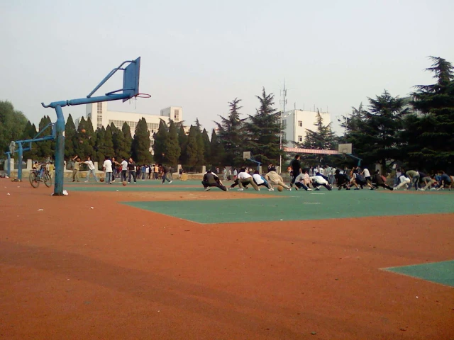 Profile of the basketball court Lake Public Stadium, Wuhan, China