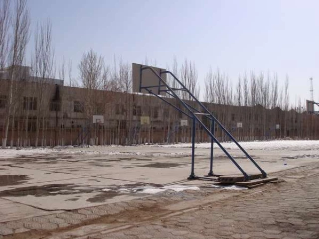 Profile of the basketball court Qilizhen Court, Jiuquan, China