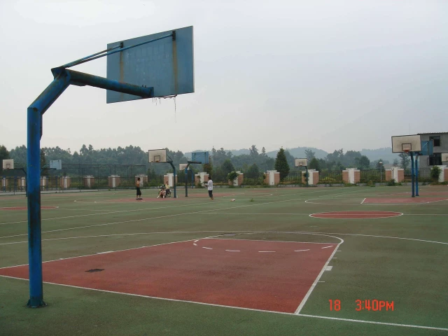 Profile of the basketball court Leshan University, Leshan, China