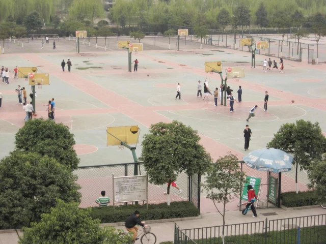 Profile of the basketball court Southwest Petroleum University, Chengdu, China
