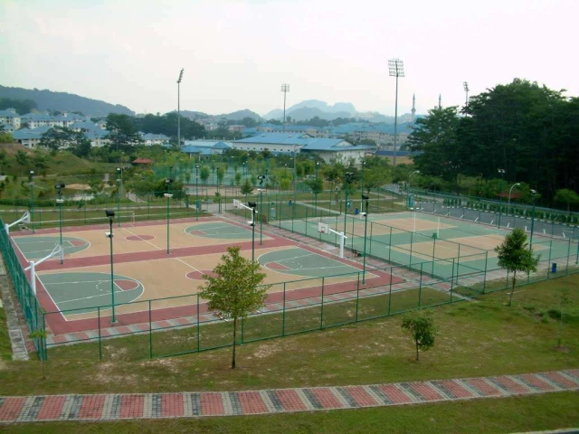 Basketball courts in Kuala Lumpur, Malaysia.