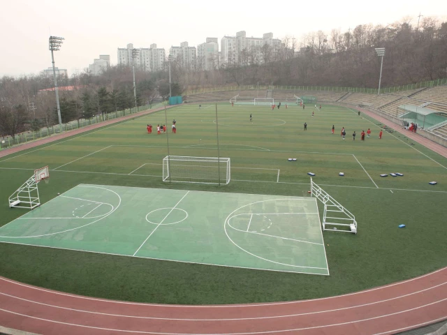 Profile of the basketball court Korea University, Seoul, South Korea