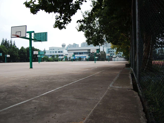 Profile of the basketball court Quzhou No2 High School, Quzhou, China