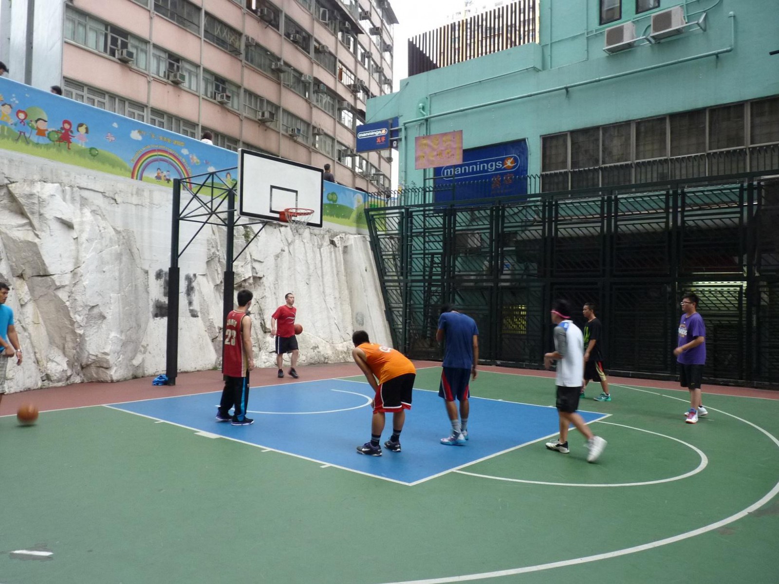 Basketball Court at Hennessy Road Playground in Hong Kong, Hong Kong