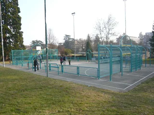 Profile of the basketball court Parc de Trembley, Geneva, Switzerland