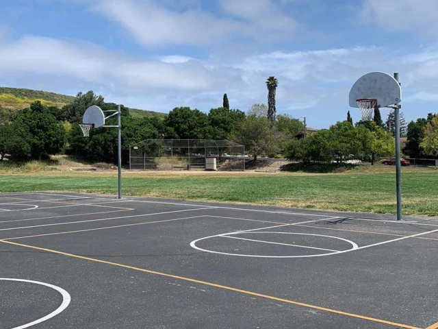 Profile of the basketball court Jonata School, Buellton, CA, United States
