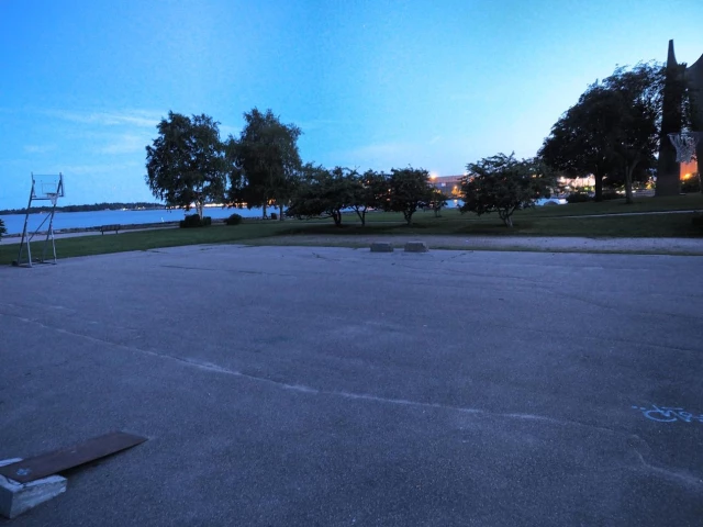 Profile of the basketball court Eiranranta (near skatepark and sea), Helsinki, Finland