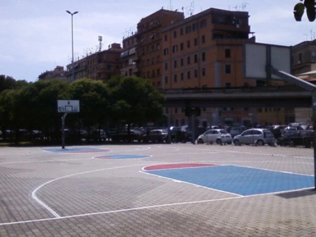 Profile of the basketball court San Lollo, Rome, Italy