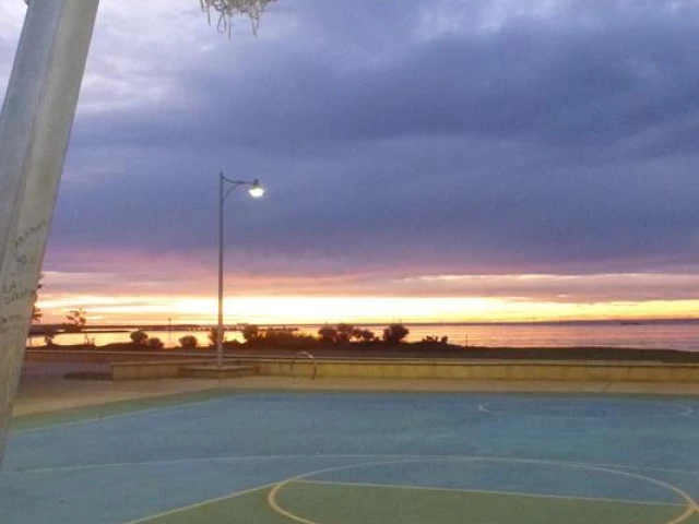 Profile of the basketball court Foreshore Half Court, Geraldton, Australia