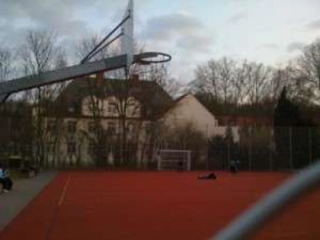 Rubber basketball court in Frankfurt.
