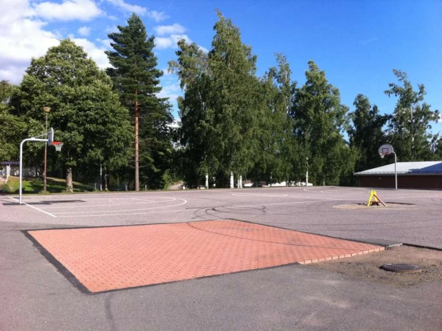 Profile of the basketball court Playground at Loppi's school, Loppi, Finland