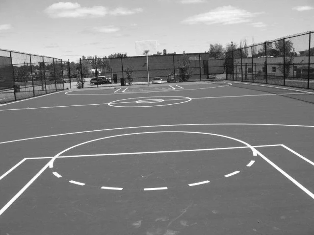 Profile of the basketball court Shelldale (Norm Jary Park), Guelph, Canada