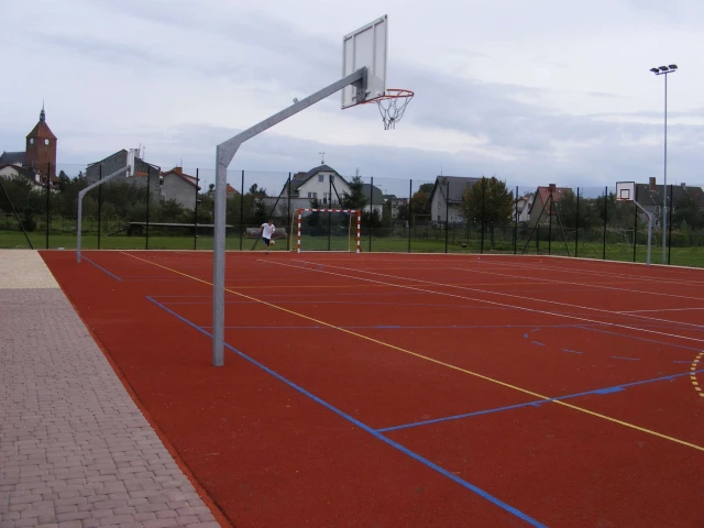 Profile of the basketball court OSIR Courts near football stadium, Darłowo, Poland