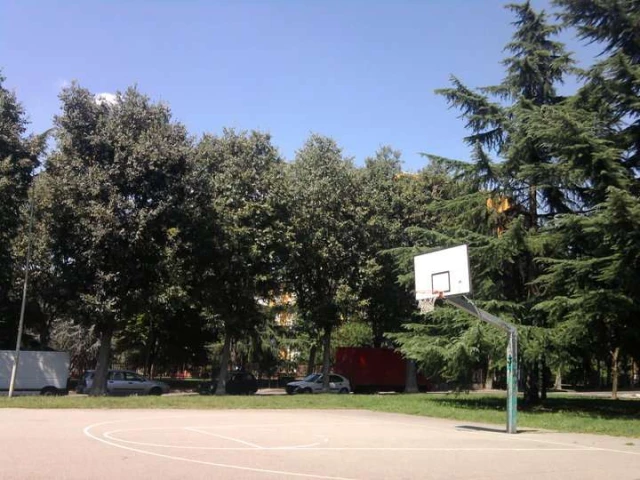Profile of the basketball court Gescal, Cernusco sul Naviglio, Italy