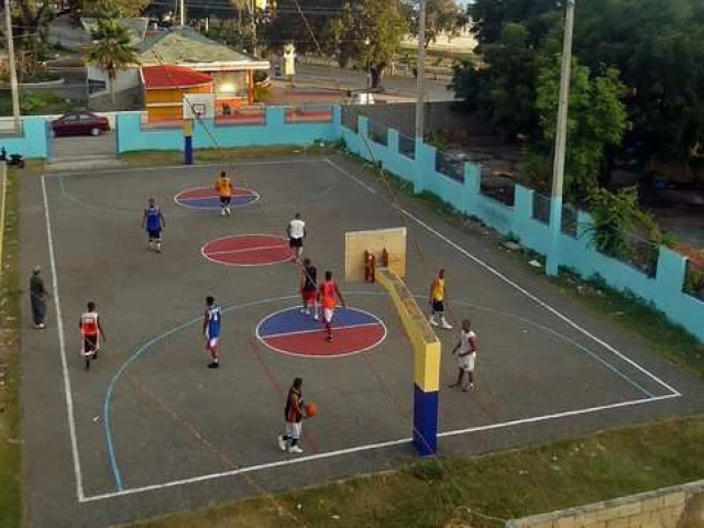 Profile of the basketball court Anacaona Playground, Barahona, Dominican Republic