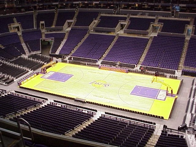 Profile of the basketball court Staples Center, Los Angeles, CA, United States