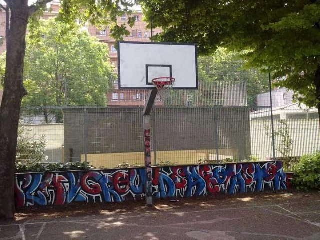 Profile of the basketball court Montesacro, Rome, Italy
